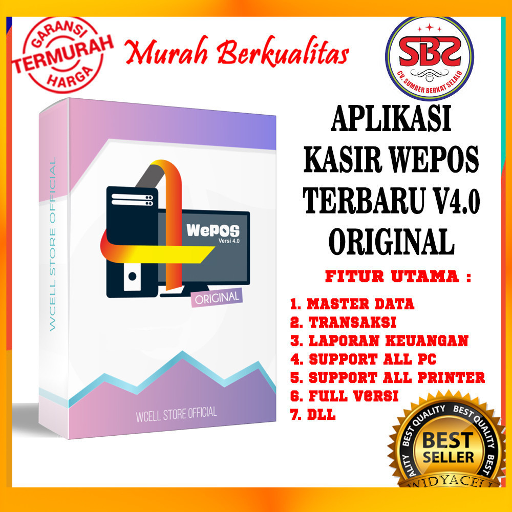 WEPOS 4.0 ORIGINAL SOFTWARE PROGRAM APLIKASI KASIR WePos 4.0 mirip iPos 4.0.3.7 Original 100% SUPPOR