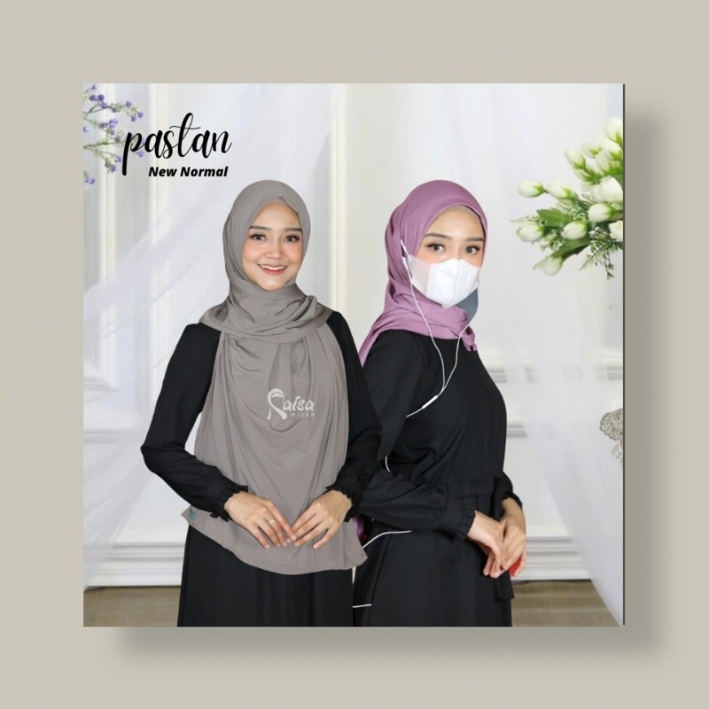 PASTAN HIJAB NEW NORMAL (2 lubang Telinga Untuk Insert Masker, Earphobe & Kacamata -  Pashmina Insta