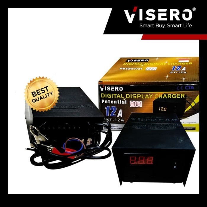 Battery Charger / Charger Aki Digital DC 6V/12V 12V Otomatis Visero