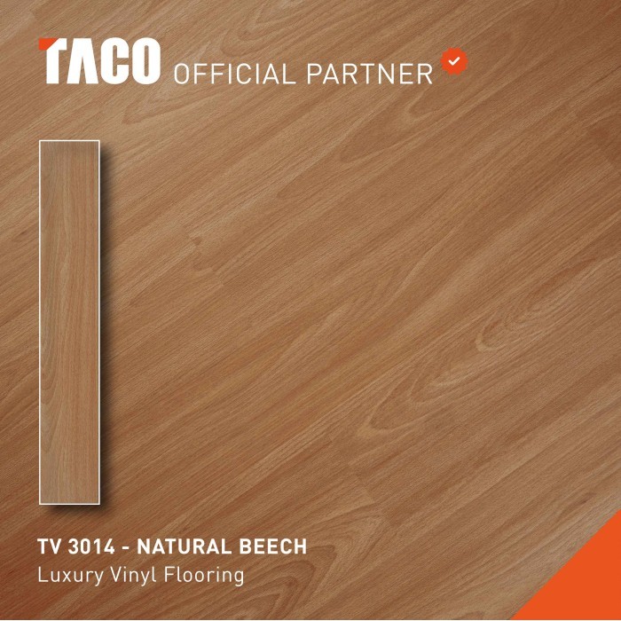 AR TACO Lantai Vinyl 3mm - TV 3014 Natural Beech