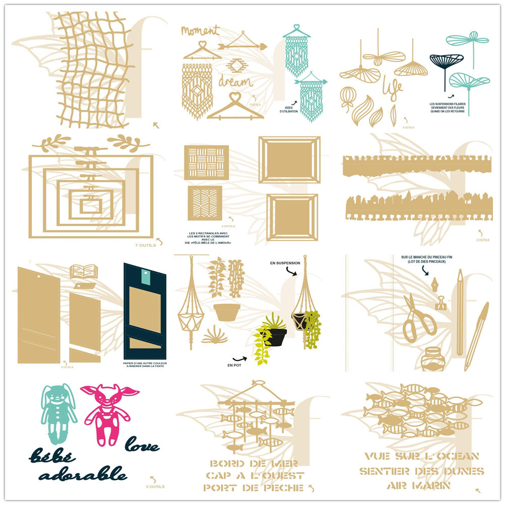 

French Cutting Die /Seal For DIY Scrapbooking/photo Album Decorative Clear Stamp Sheets C1074