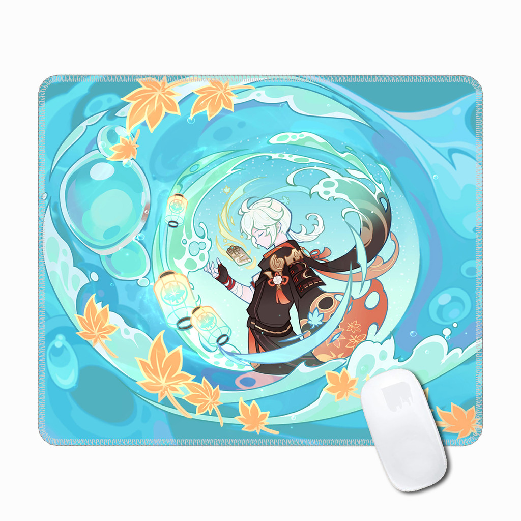 Gamer Desk Mat Genshin Impact Mouse Pad Anime Kaedehara Kazuha Gaming Computer Non-slip Pad Keyboard