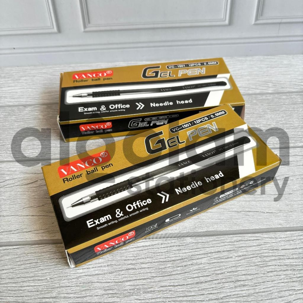 

SELUSIN ( 12 PCS ) Gel Pen Pulpen Gel Vanco VC-1501 0.5mm