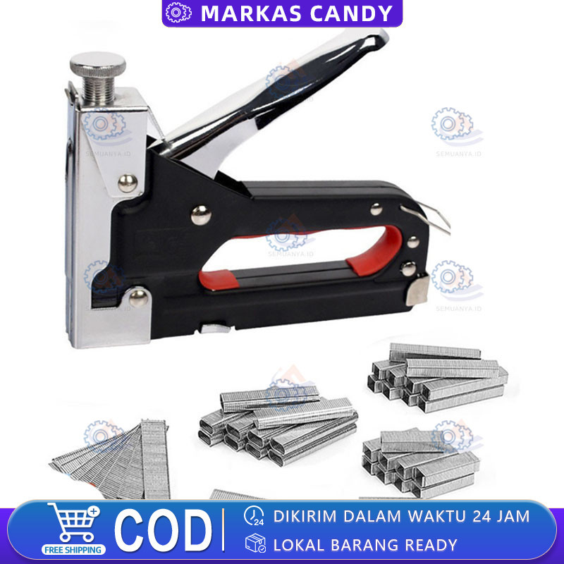 

Gratis 600 Paku / 3 In 1 Stapler Gun / 3 In 1 Pistol Kuku / Staples Tembak Gun Tacker / Powerfull Pistol Stapler / Furnitur DIY Pelapis Pistol Stapler / Dekorasi Rumah Alat Pertukangan / Multifungsi Pistol Stapler