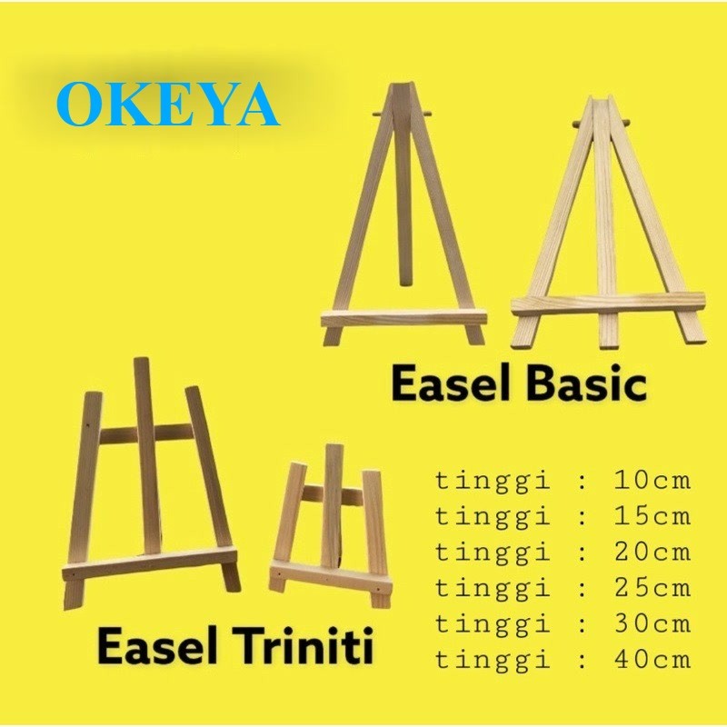 

Mini Easel Stand Tripod Kayu Wooden Easel Holder Mini 10 cm sd 40 cm Sandaran Hp Dan Kanvas Lukis