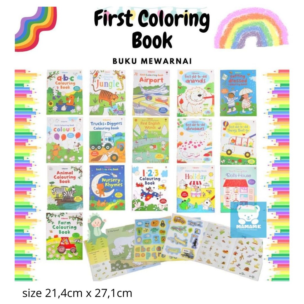 

First Coloring Book First Dot To Dot Buku Mewarnai