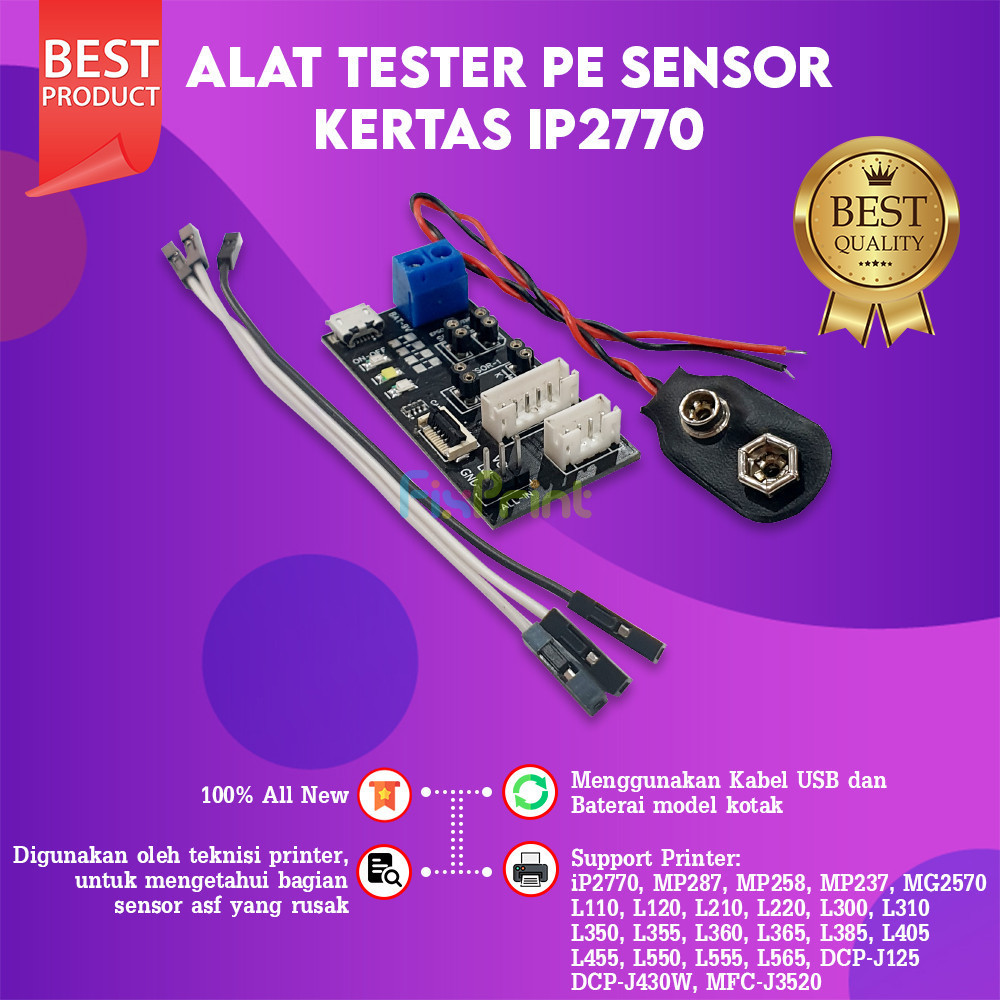 FixPrint Modul Alat Tester Printer Canon MP258 MP237 MG2570 IP2770 MP287 Pembaca Chip Detector Bro D