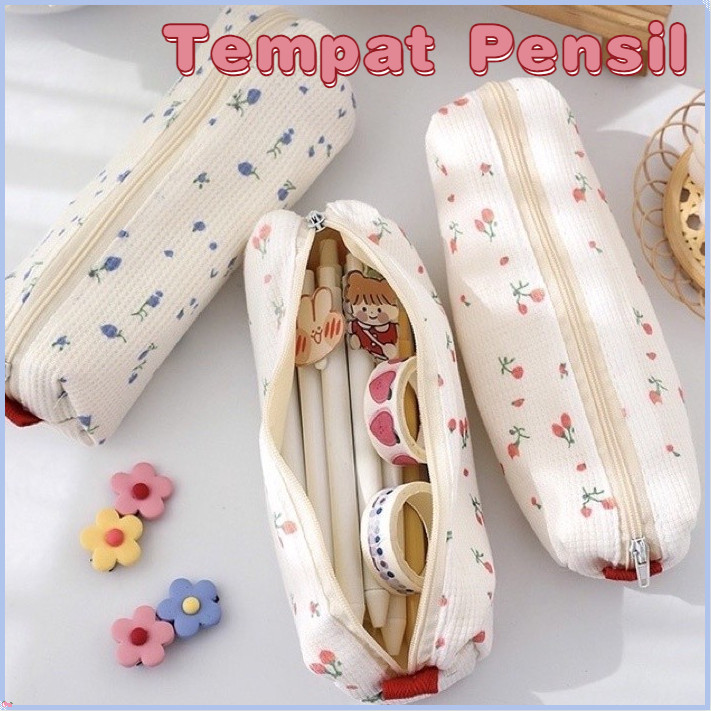 

Tempat Pensil Motif Bunga / Kotak Pensil Motif Little Flower / Kotak Pencil Case Minimalis Flower