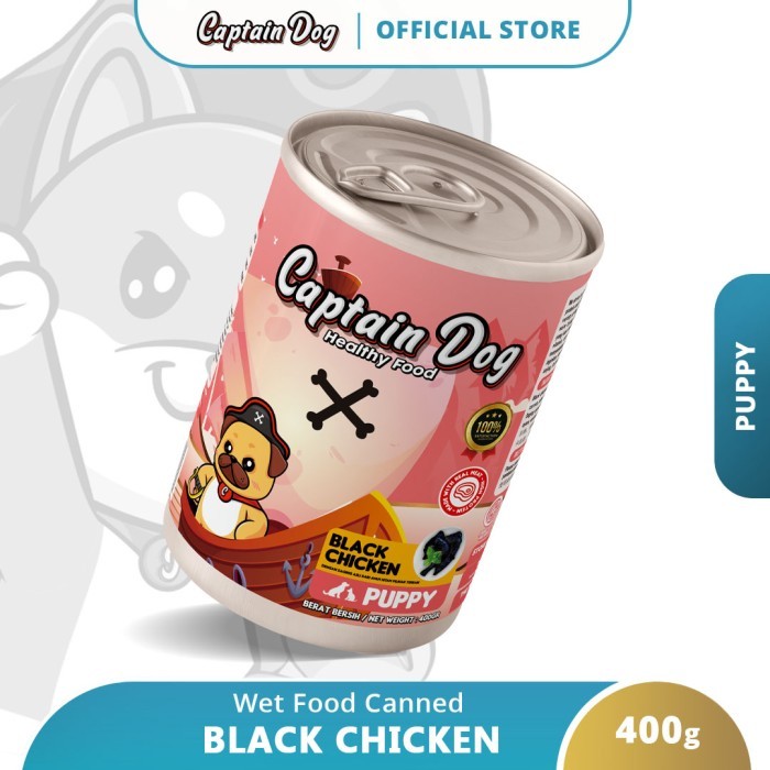 CAPTAIN DOG Makanan Anjing Basah Puppy / Wet Food Canned Puppy - 400gr