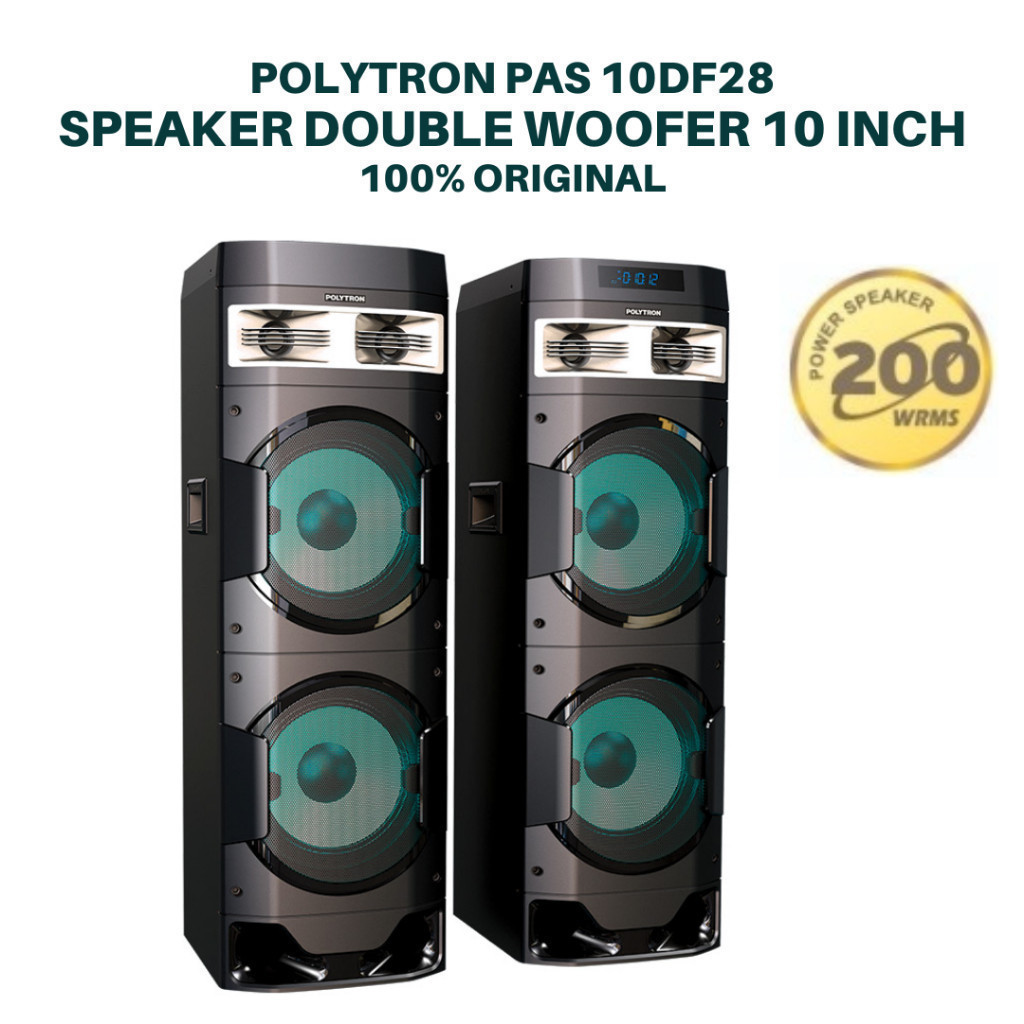 POLYTRON PAS 10DF28 Speaker aktif 10 inch bluetooth karaoke double woofer