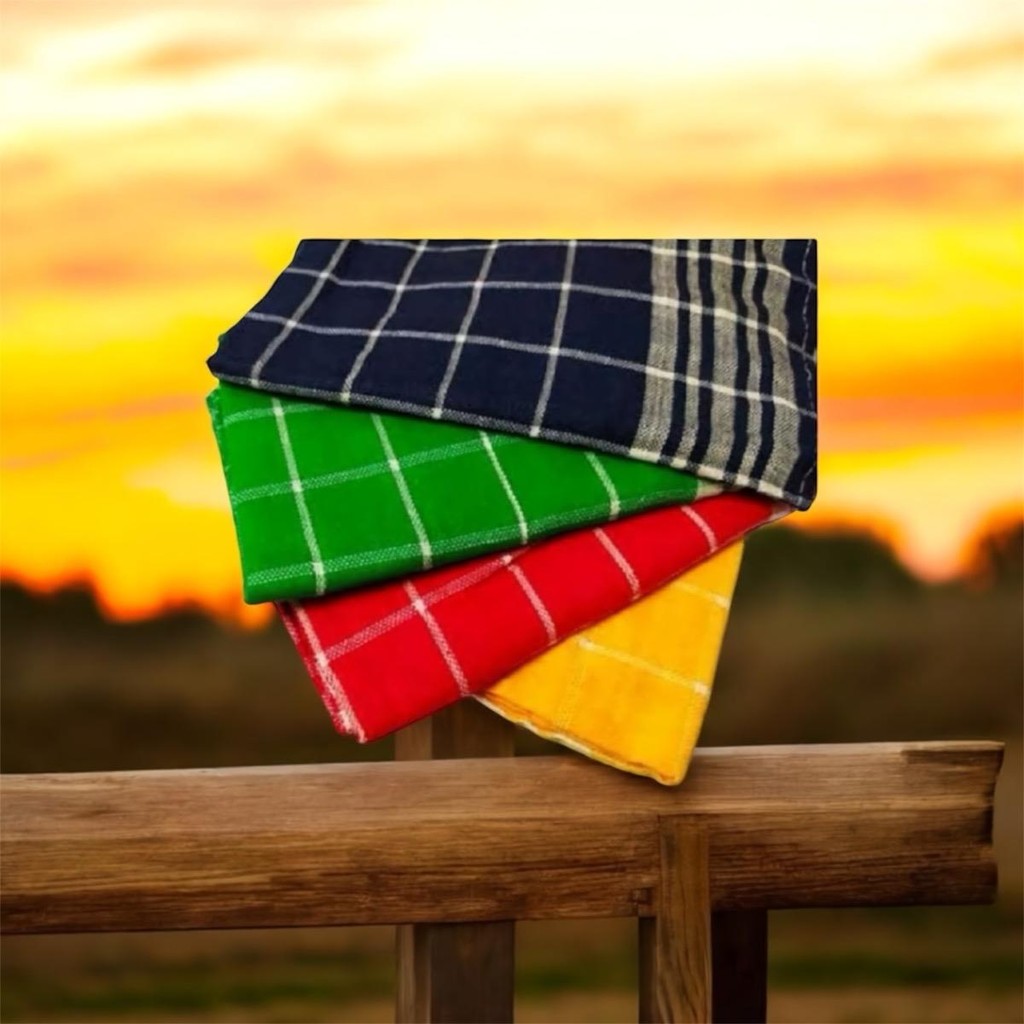 Lap Kotak Tebal Lusinan Warna Warni Cleaning Serbet