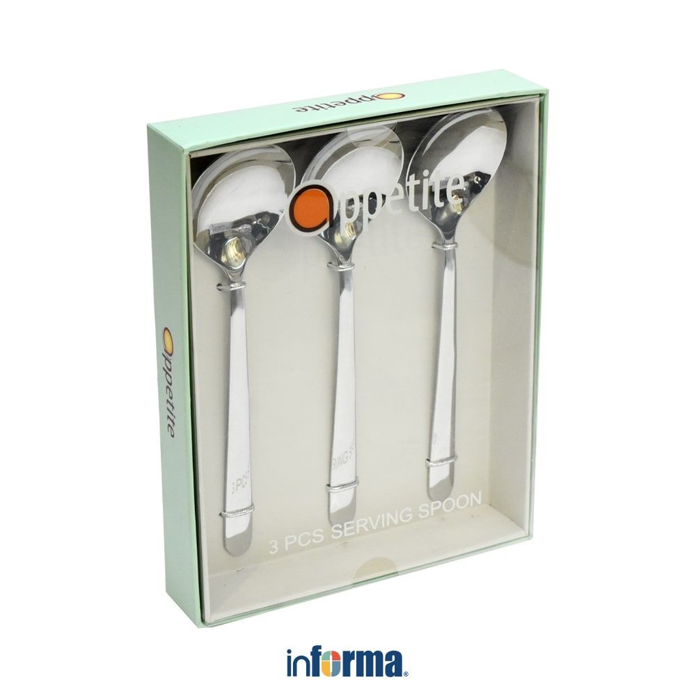 Informa Appetite Set 3 pcs Zayn Sendok Saji Serving Spoon Sendok Makan Eating Utensil Food Grade Cen