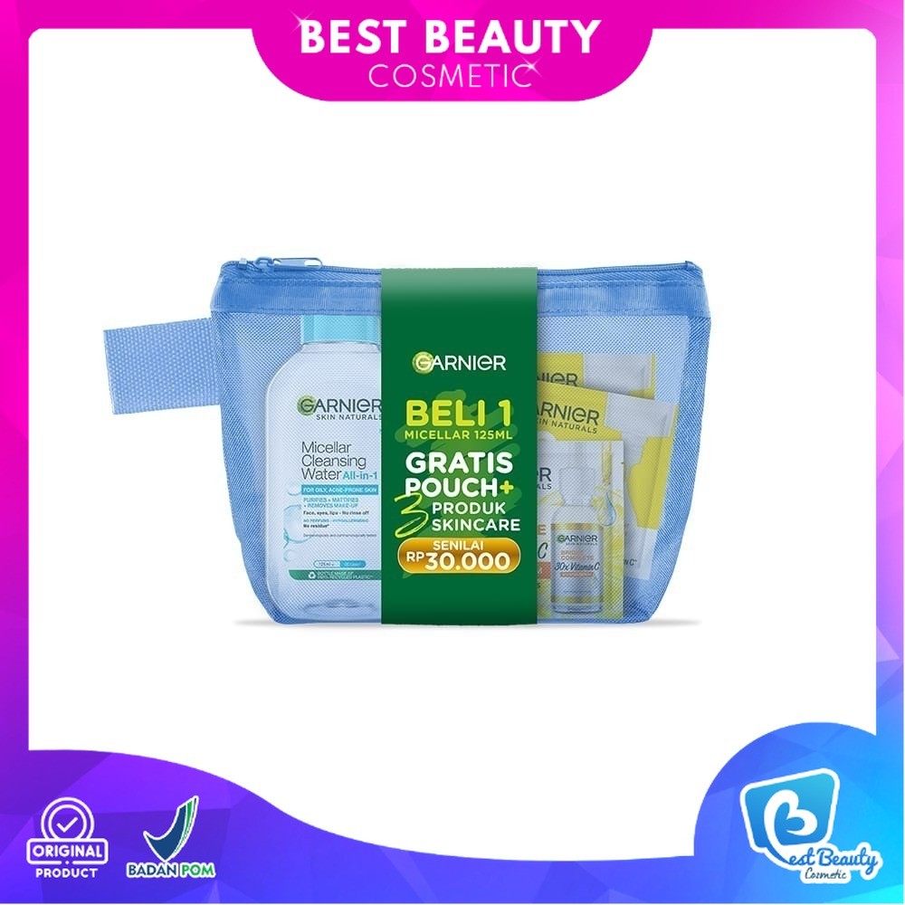 ★ BB ★  Garnier Micellar Cleansing Water Salicylic Blue 125ml Free Pouch