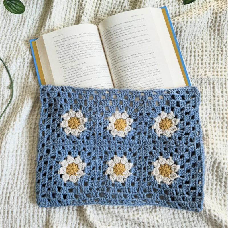 

Pure Hand knitting Book Casesate Protective Book Cases Fabric Practical Notebook Sleeve Book decorations available for students