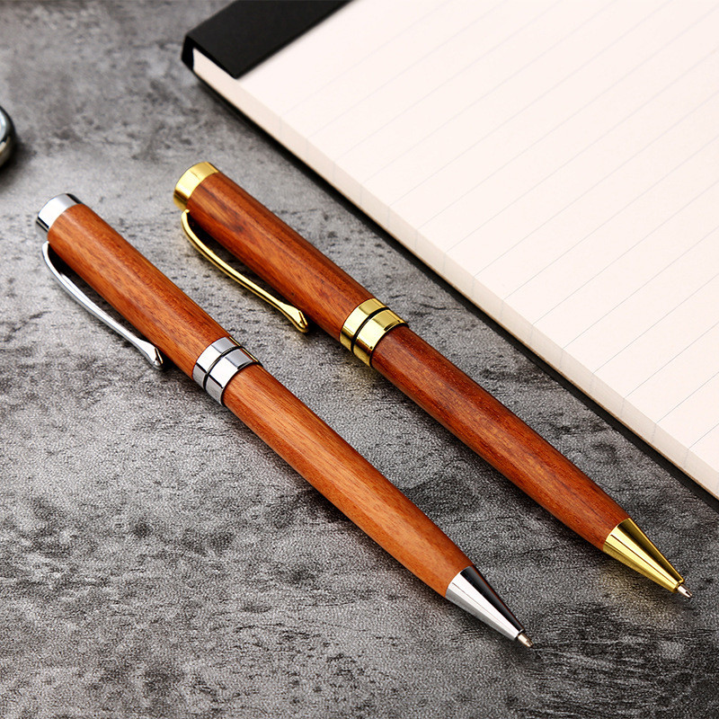 

New Luxury Business Rollerball Pen Sign Pen Wood Rotate Ballpoint Pens For Student Gift Pen School Stationery Supplies 03742