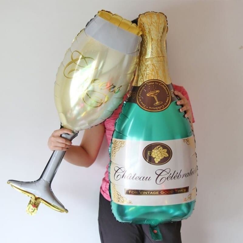 Balon Botol Jumbo Balon Foil Wine Gelas Besar