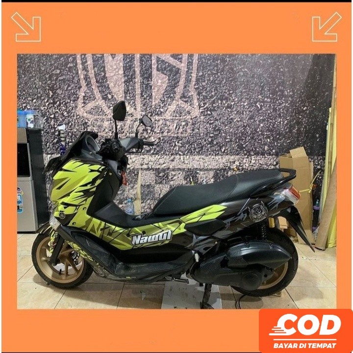 Stiker NMAX OLD Decal Nmax Full Body Sticker Cover BodiYamaha NMAX Lama Motif Corak Hijau Hitam 14