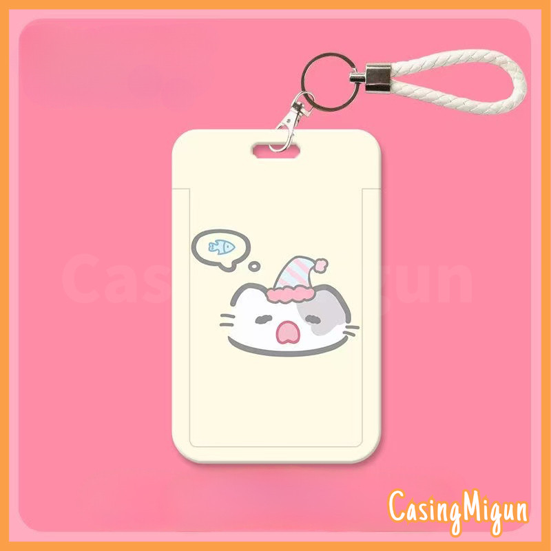 

ID CARD HOLDER MOTIF KAWAII TEMPAT KARTU PHOTOCARD PHOTO CARD MEMBERIKAN TALI TANGAN TINGKAT TINGGI,Kucing kecil yang mengantuk