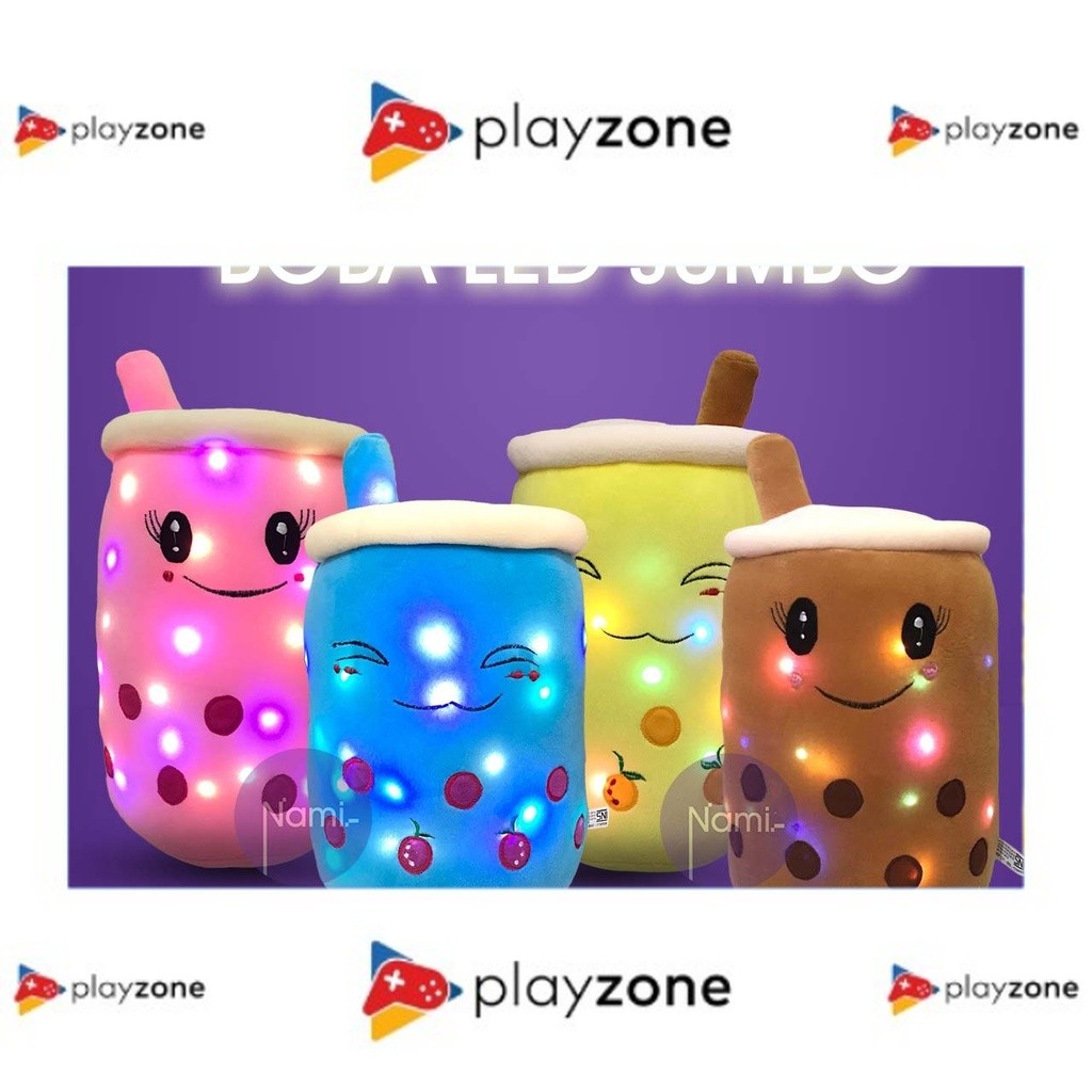 Boneka Boba Jumbo Ukuran Galon Bantal Boba Besar lampu LED