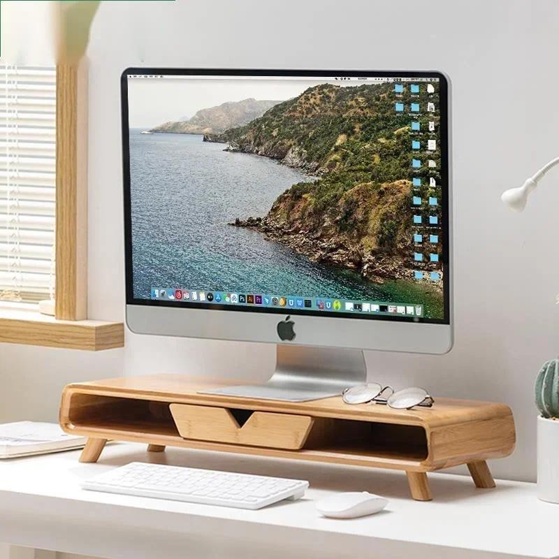 

Ergonomic Gamer Monitor Stand Office Desk Enhancer Neck Relief Shelf Keyboard Organizer Space-Saving Design for Tech-Savvy Users