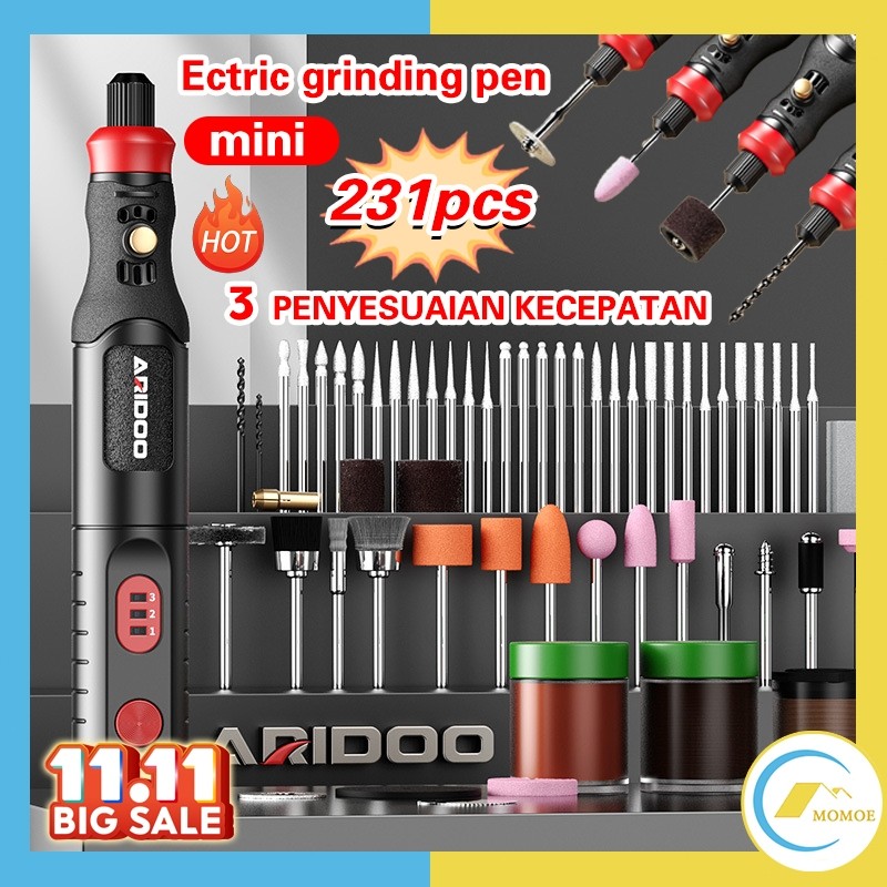 HT65V COD【2.0Produk baru】Bor Mini Grinder Set Mesin Ukir Poles Gerinda Listrik Alat Ukir Grafir/ Ala