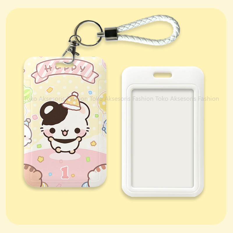 

id card holder tempat kartu lucu layer lanyard photocard aesthetic gantungan kartu nama tag cute nametag cari di lanyard 006