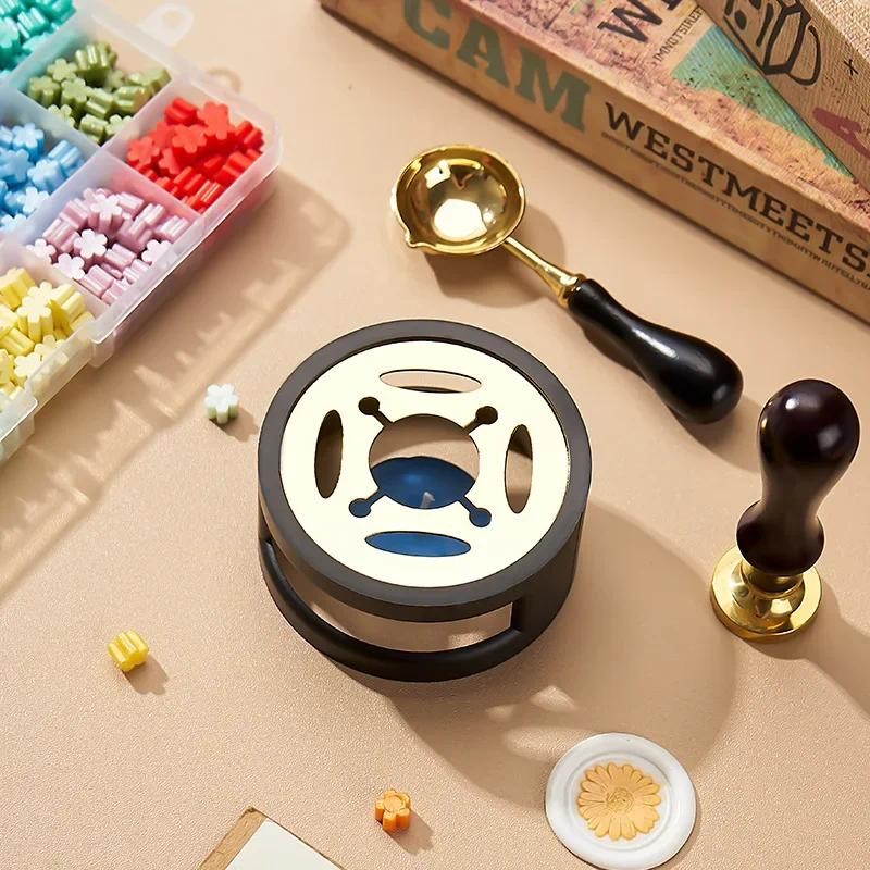 

High-temperature Resistant Enamel Stamping Furnace Round Hollow Design Vintage Candle Stick Wax Stamping Furnace Office Stamp