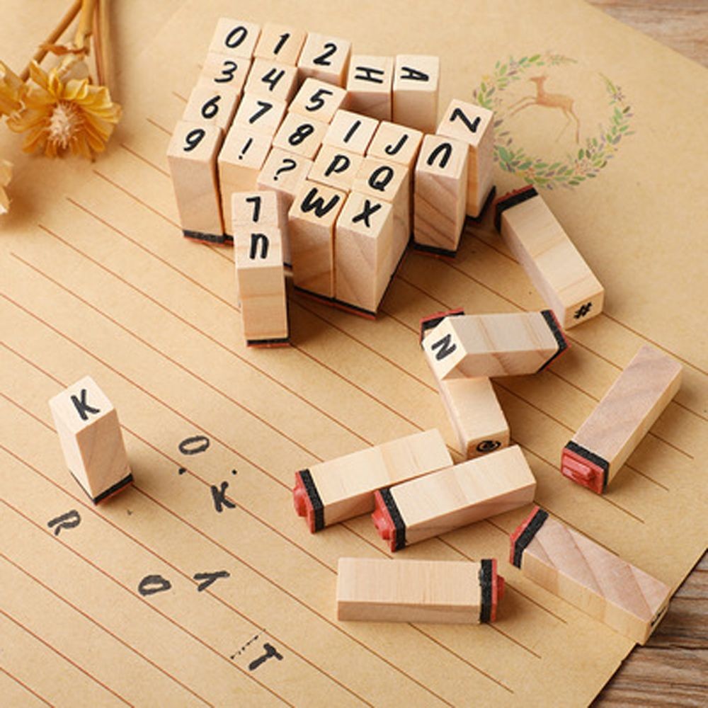 

Stamps Set School Stationery Alphabet Stamps Number Letter Stamp Wooden Stamps Typewriter Alphanumeric Seal Handmade Stamp