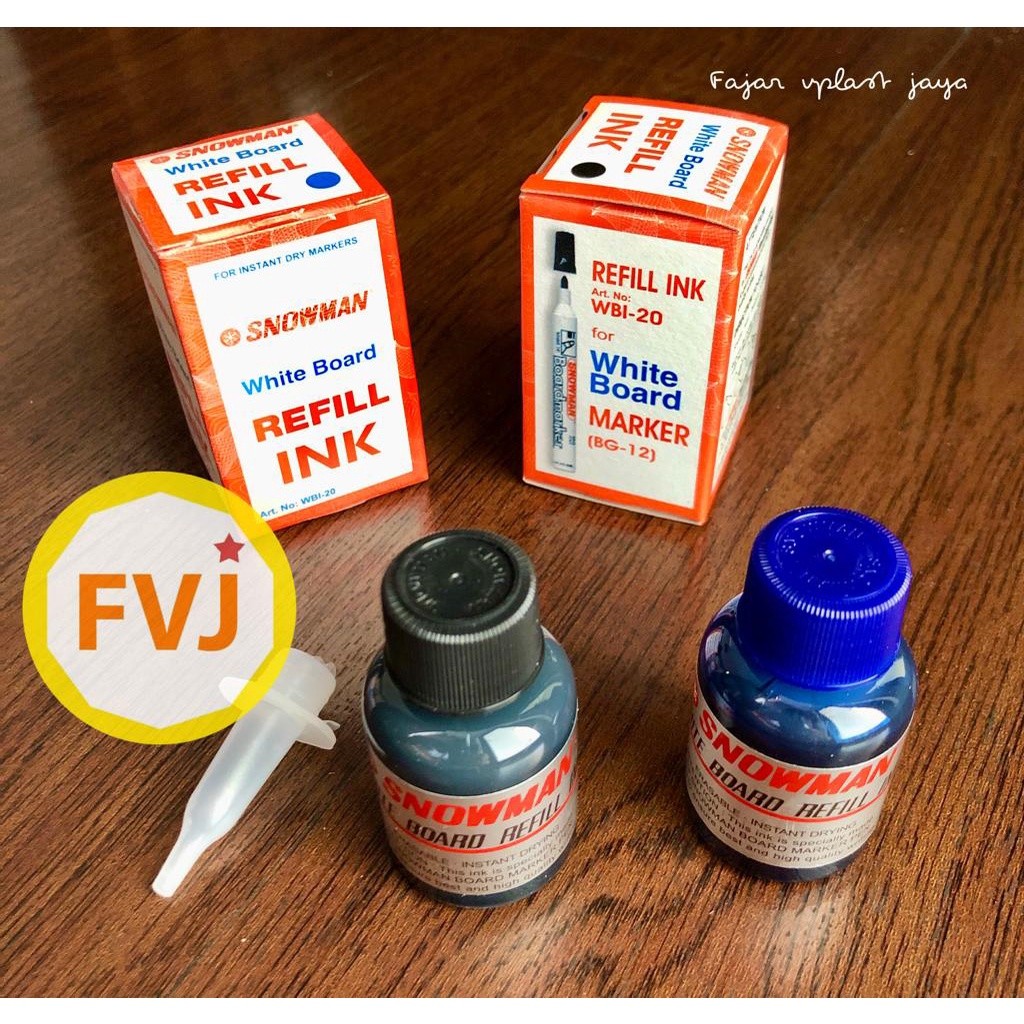 

TINTA Spidol Snowman White Board non Permanent - Hitam