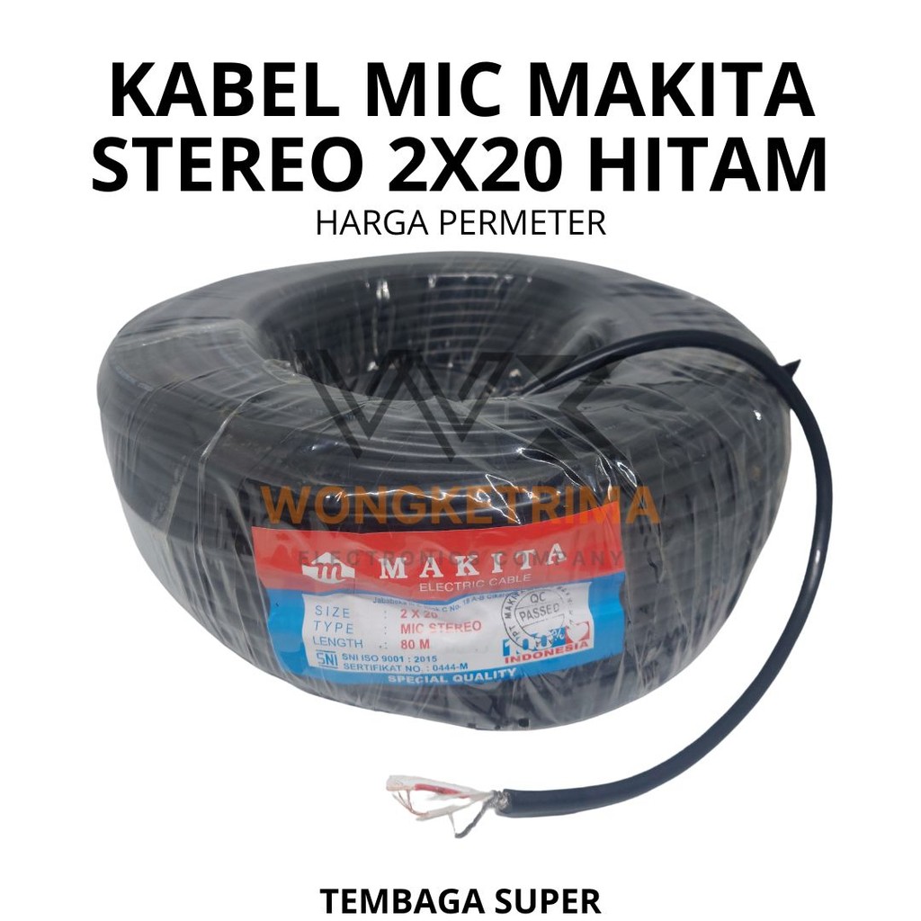 KABEL MIC MAKITA STEREO 2X20 HITAM PERMETER