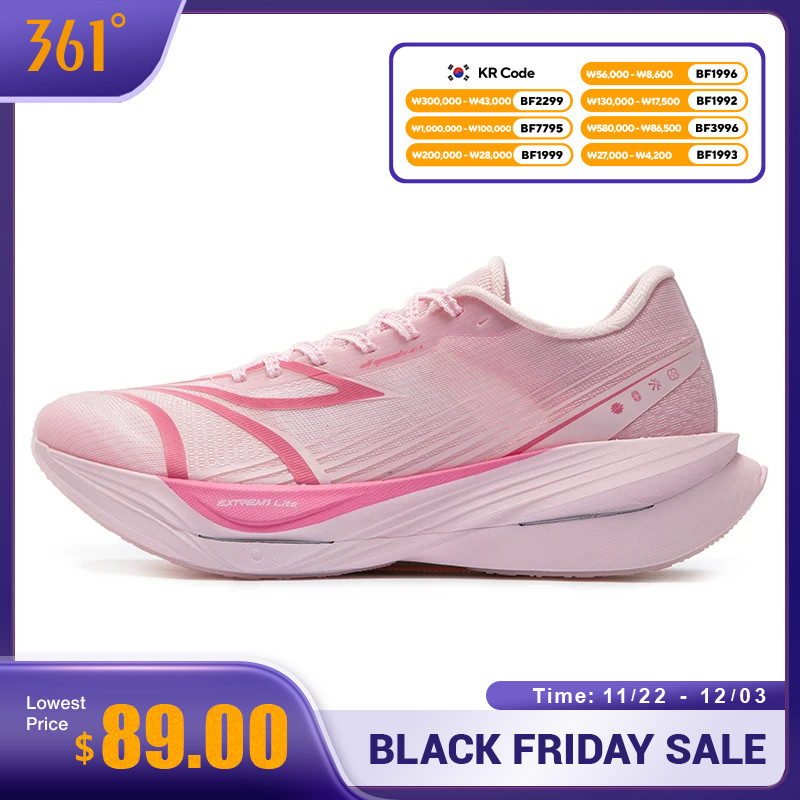 361 Degrees Furious ET Men's Running Shoes Carbon Plate Racing Marathon Rebound Breathable Cushionin