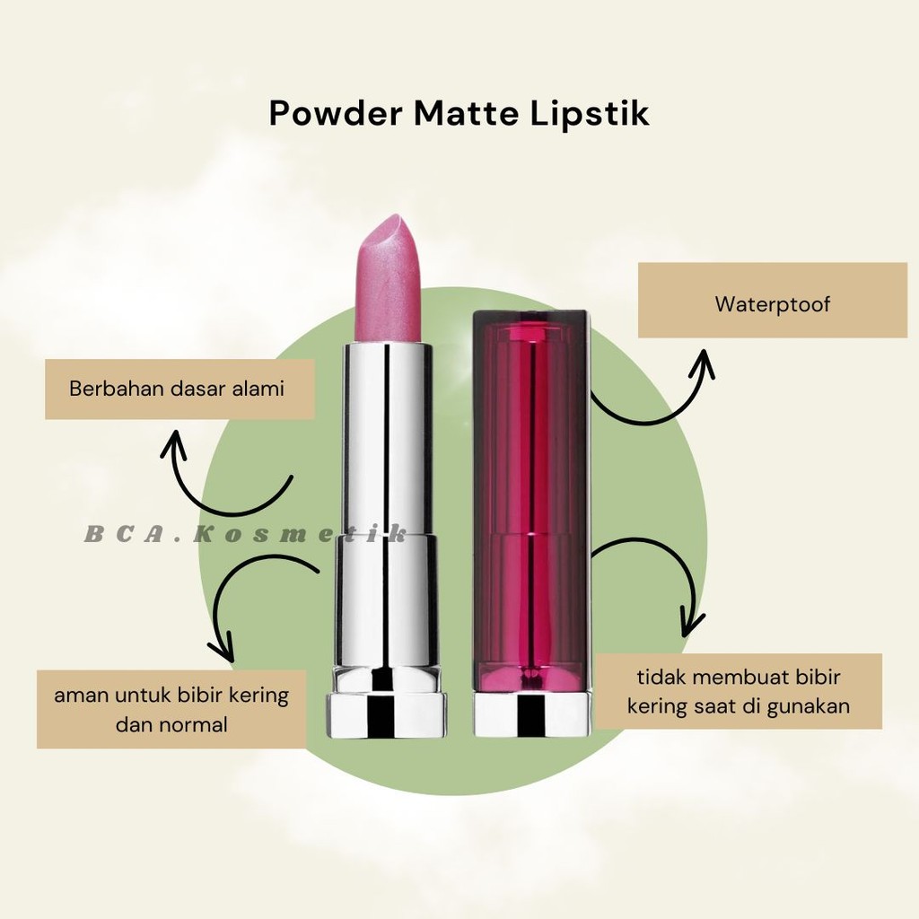Lipstik Maybelline Matte Batang COD Warna Cantik & Tahan Lama LIPCREAM LIPSTICK