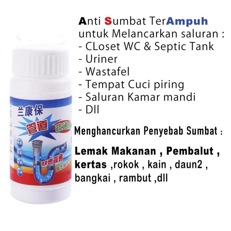 (MGS) (MGS) Bubuk anti sumbat,serbuk anti sumbatan,serbuk pembersih sumbatan,pembersih sumbatan,anti