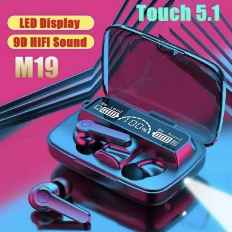 TWS M19 Wireless Earbuds+PowerBank Original Bluetooth 5.3