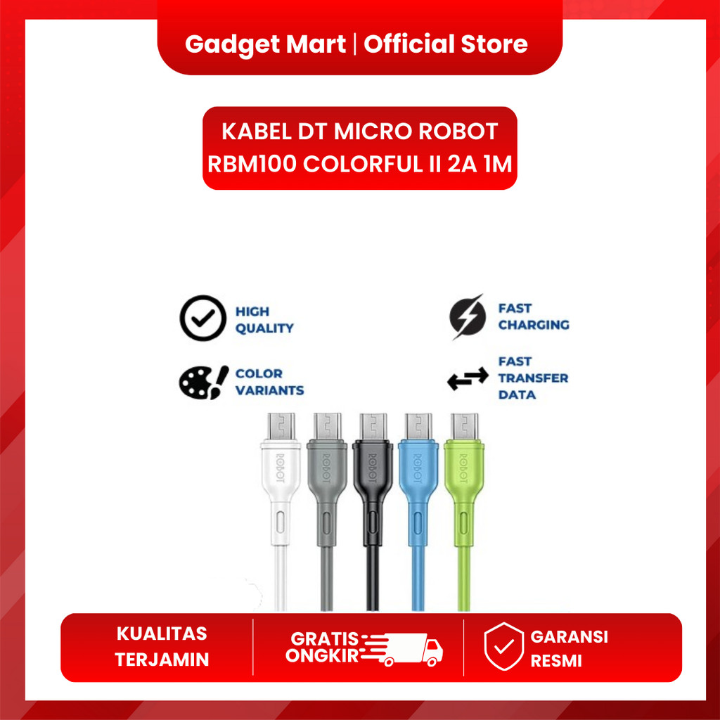 KABEL DT MICRO ROBOT RBM100 COLORFUL II 2A 1M