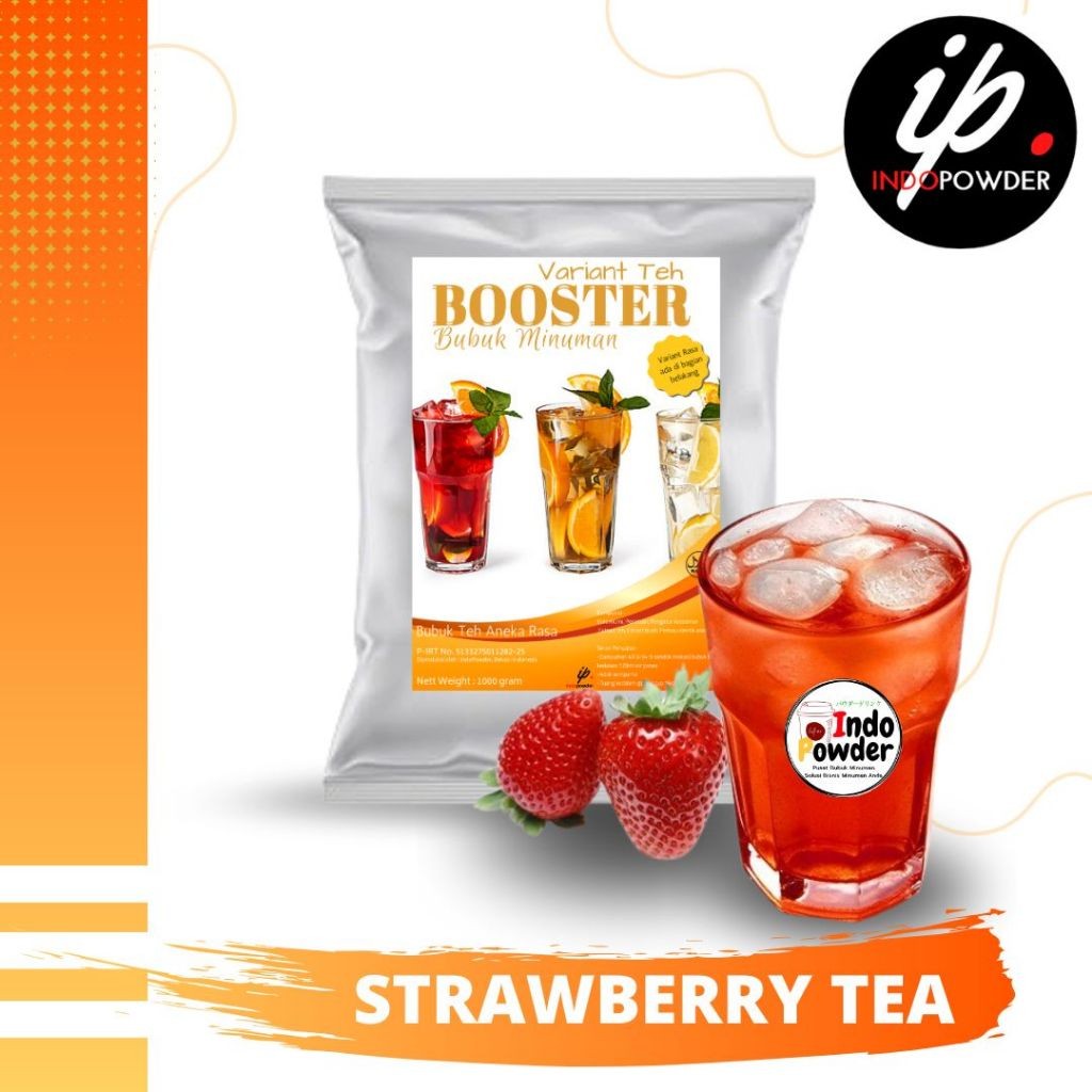 

BOOSTER Bubuk Minuman STRAWBERRY TEA 1Kg - Bubuk es TEH STRAWBERRY 1Kg - STRAWBERRY TEA Powder 1Kg