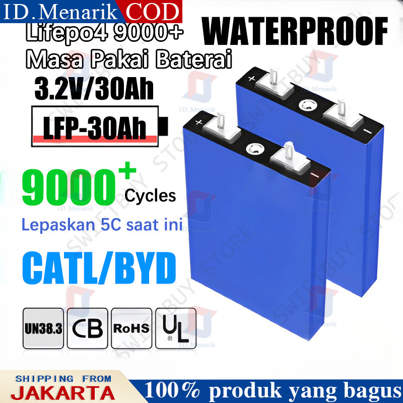 UPS WATERPROOF BMS lifepo4 Baterai12V【30Ah/120ah CATL/BYD Baru Lifepo4 Baterai】3.2V 30Ah/14ah /120ah