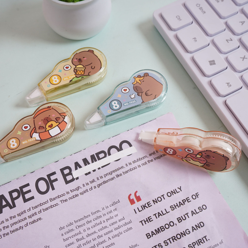 

HYPE N FANCY Correction tape Satuan kecil Capybara CT-1819 / TipX Tip ex Tipex Kapibara Capybara Cappybara