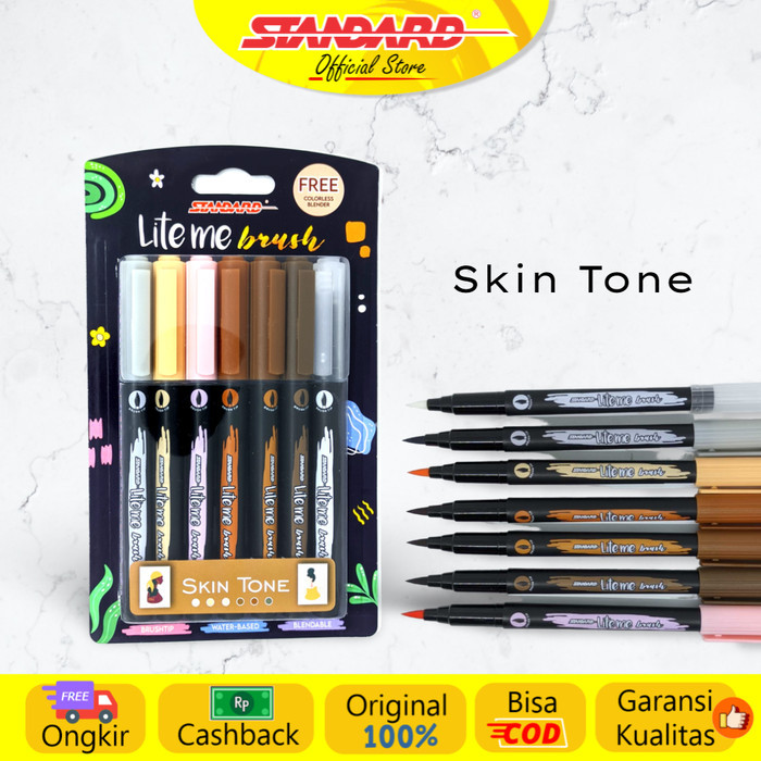 

best -Standard Blister Lite Me Brush (Brush Pen/Spidol Kaligrafi) - Skin Tone