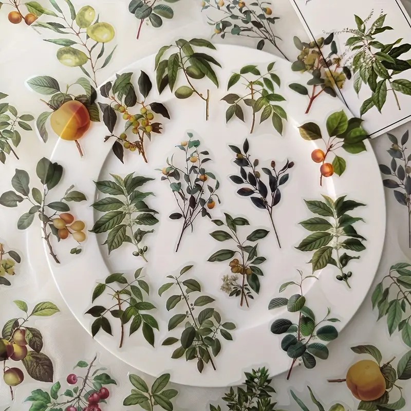 

20 Pcs/pack Kawaii Creative flower plant Stickers hand tent DIY Stick Labels Scrapbooking Material Junk Journal Supplies