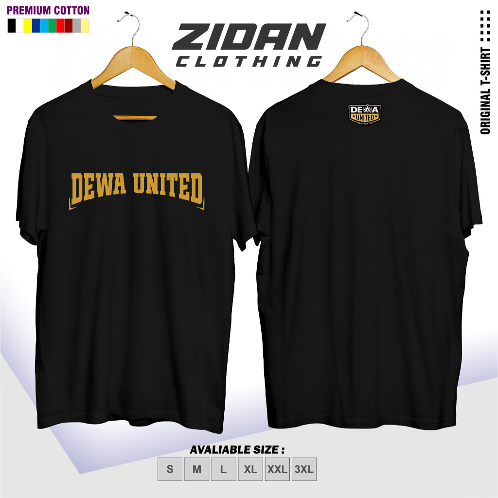 kaos baju dewa united t-shirt pria wanita kaos bola logo dewa united cotton combad 24s