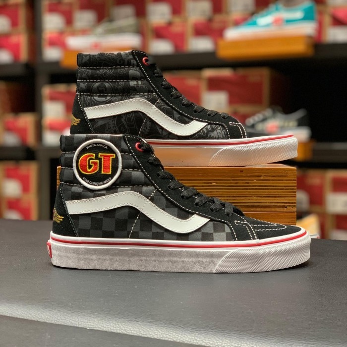 Vans SK8 Hi Reissue Vans X Our Legends Checkerboard Black Red Original