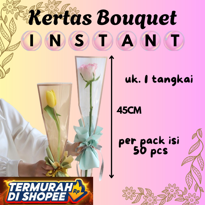 

PEMBUNGKUS BUKET INSTANT SIZE S PLASTIK KERTAS CELLOPHANE LIST GOLD UNTUK BUKET BUNGA BOUQUET UANG SNACK
