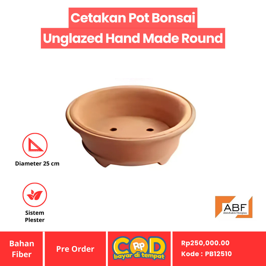 Cetakan Pot Bonsai 25 cm / Pot Tanaman Hias / Pot Bonsai Semen