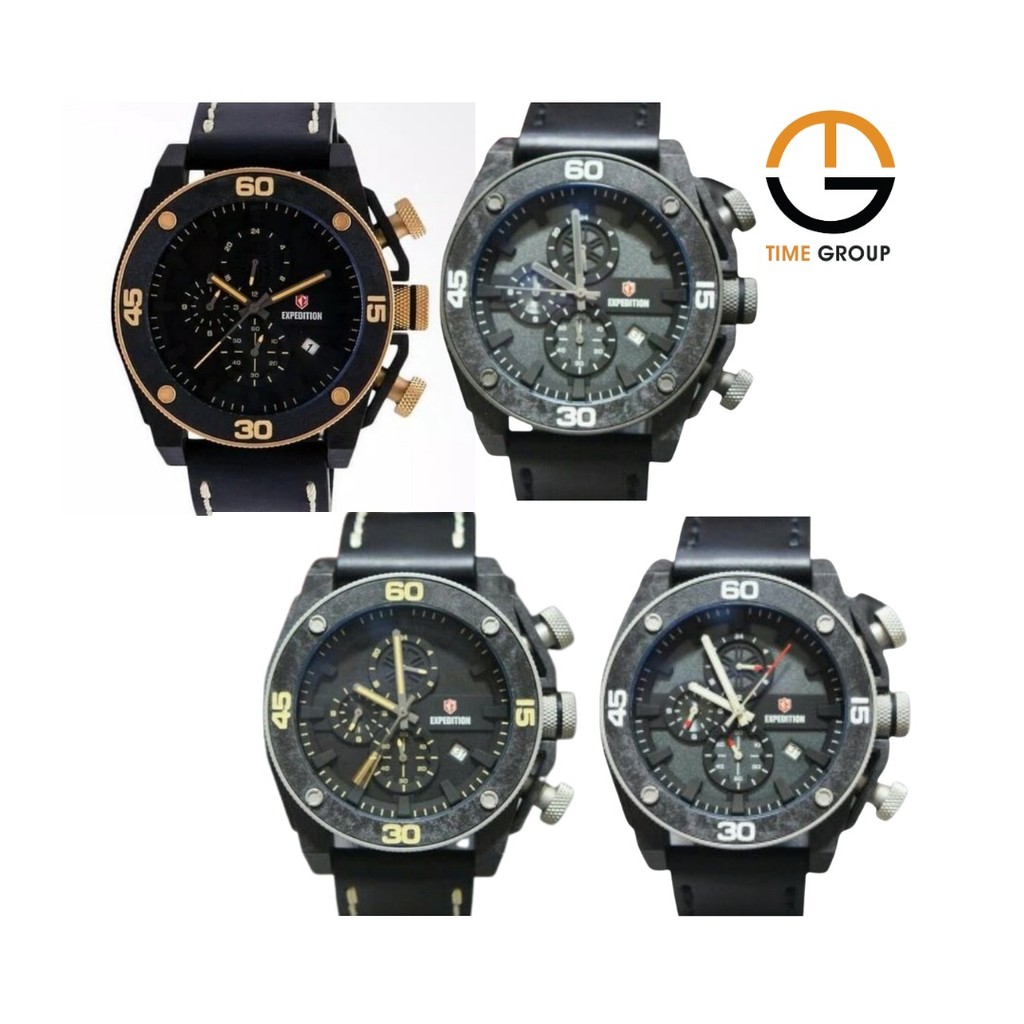 JAM TANGAN PRIA EXPEDITION E6710 E 6710 MCL LEATHER STRAP ORIGINAL