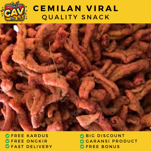 

CAV KERIPIK USUS PEDAS 500g Keripik Usus Crispy Usus Kering Usus Crispy Kriuk Cemilan Terlaris