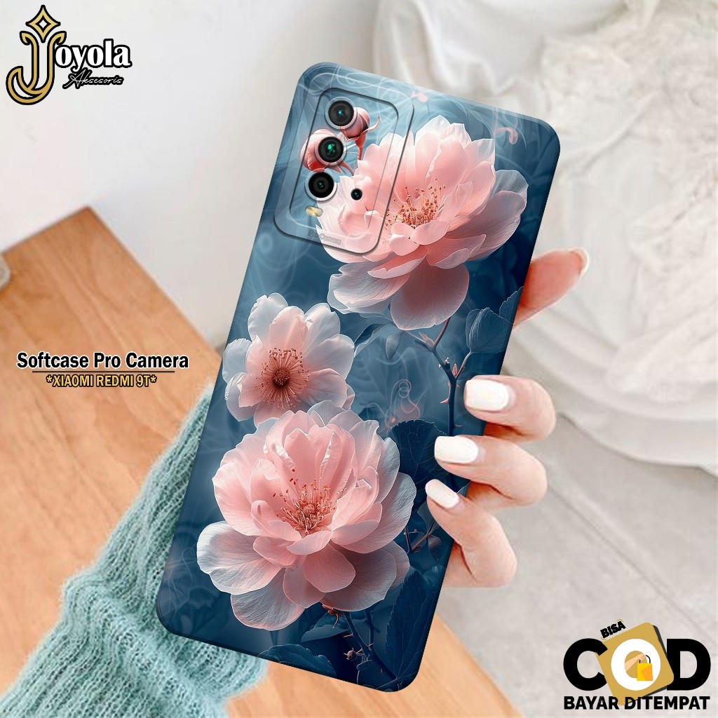 JOYOLA Case XIAOMI REDMI 9T Terbaru - Fahion Case Bunga - Softcase  XIAOMI REDMI 9T - Pro Camera - C
