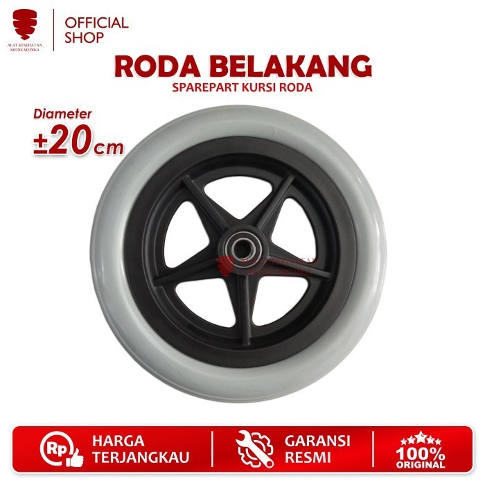 Roda Belakang Kursi Roda Travelling Sparepart Suku Cadang Wheelchair Medis
