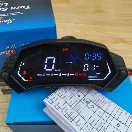 Spidometer Speedometer Motor Ninja Mono Digital FulLed Lampu Indikator - Speedometer