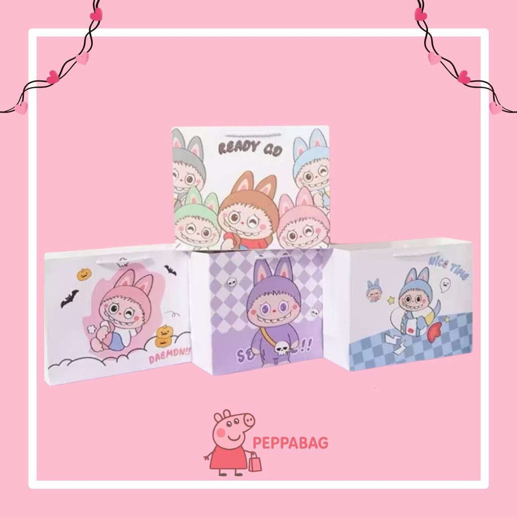 

Paper Bag Gift Cute / Paperbag Hadiah Labubu LEBAR - ES0538